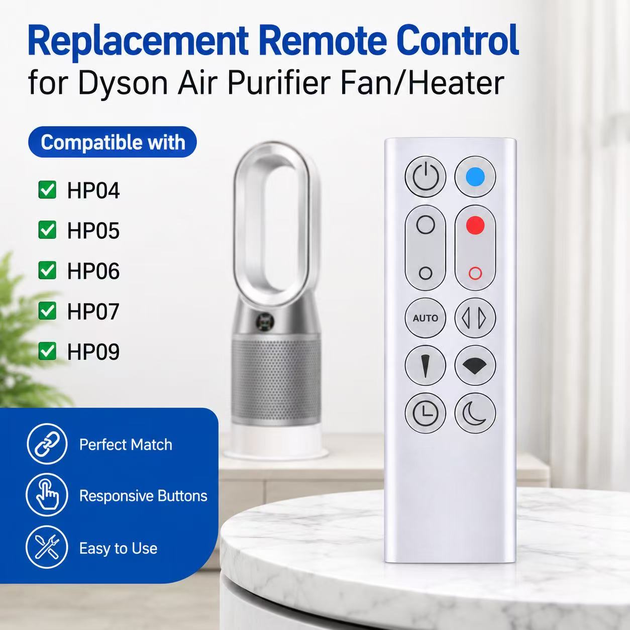 Replacement Remote Control For - Dyson Fan Pure Cool 评论和价格